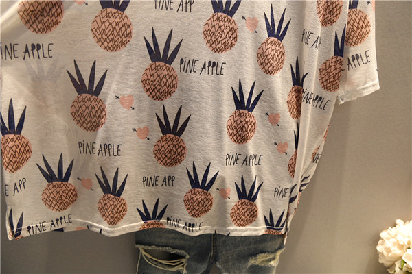 Γυναικεία καλοκαιρινά μπλούζα  μεγέθη MAX με εκτύπωση και μανίκι 3/4