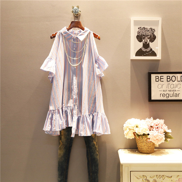 Tunica de vara eleganta de dama marimea MAXI cu umerii goi