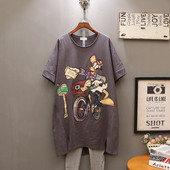 Tunica sport-casual dama marimea MAXI cu aplicatie