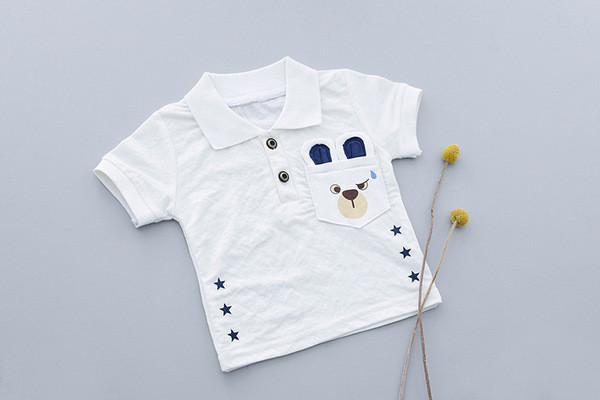 Βρεφικό σετ - μπλουζάκι με κολάρο και σορτς