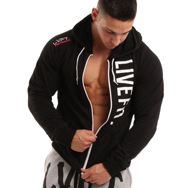 Αθλητικό ανδρικό φούτερ  με κουκούλα σε διάφορα χρώματα με επιγραφή