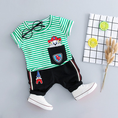 Βρεφικό σετ μπλουζάκι και παντελόνι σε τρία χρώματα