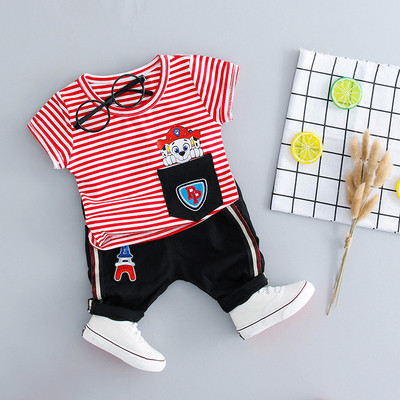 Βρεφικό σετ μπλουζάκι και παντελόνι σε τρία χρώματα