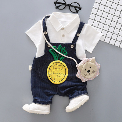 Σετ Baby Boy που περιλαμβάνει T-shirt και σαλοπέτα σε δύο χρώματα