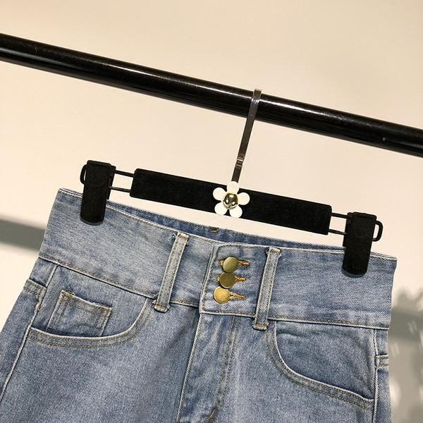 Blugi scurti de dama cu talie inalta