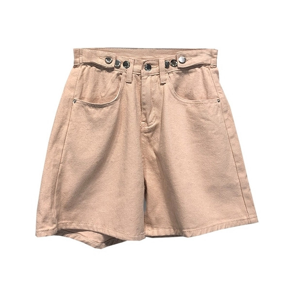 Pantaloni scurți din denim stilați într-un model larg și în două culori