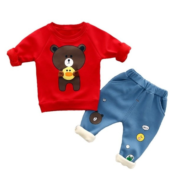 Set bebelusi pentru baieti in doua parti - bluza cu maneci lungi si pantaloni lungi