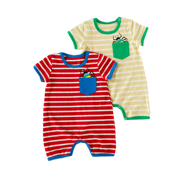 Παιδικό καλοκαιρινό κορμάκη σε ριγέ σε δύο χρώματα