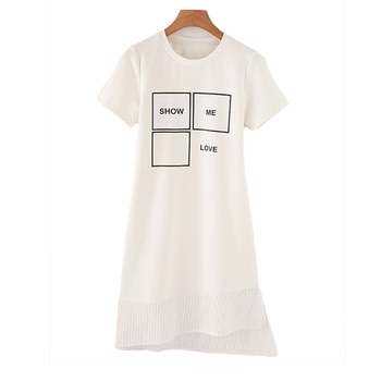 Rochie de dama cu aplicatie alb-negru