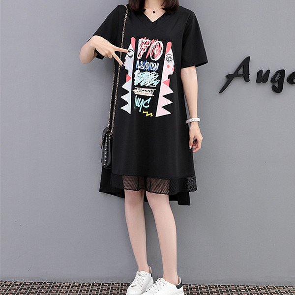 Καθημερινό μαύρο γυναικείο φόρεμα  με εφαρμογές