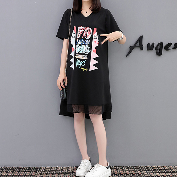 Καθημερινό μαύρο γυναικείο φόρεμα  με εφαρμογές