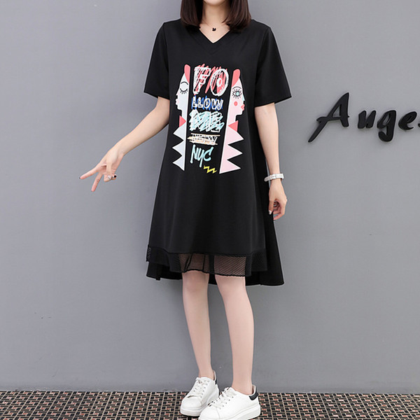 Καθημερινό μαύρο γυναικείο φόρεμα  με εφαρμογές