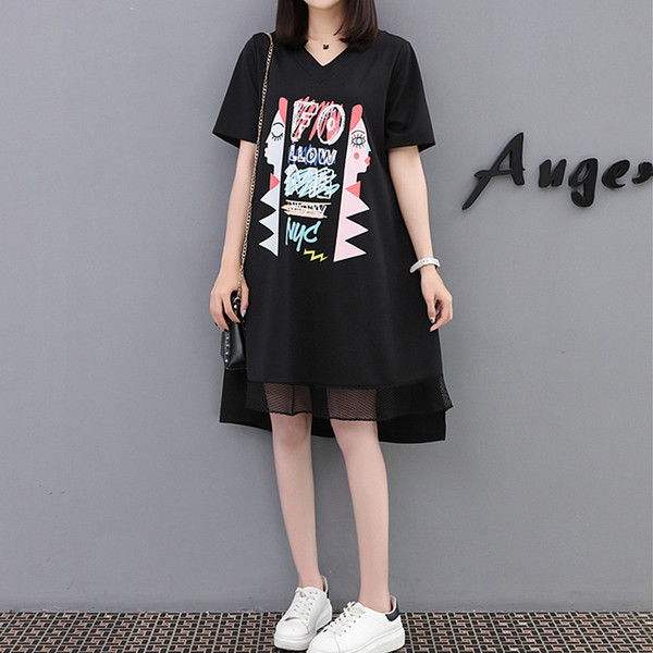 Καθημερινό μαύρο γυναικείο φόρεμα  με εφαρμογές