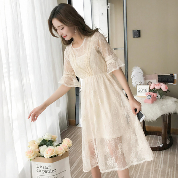 Rochie eleganta din dantela crem