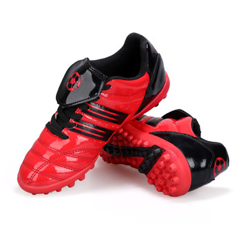 Παπούτσια  ποδοσφαίρου για τους εφήβους του οικολογικού δέρμα  και γυαλιστερό φινίρισμα