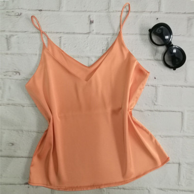 Maieu modern de damă din satin cu decolteu în V în mai multe culori