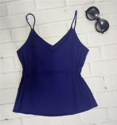 Maieu modern de damă din satin cu decolteu în V în mai multe culori