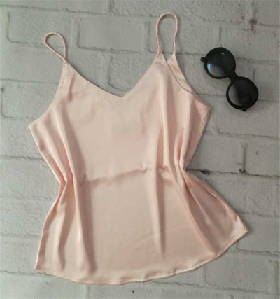 Maieu modern de damă din satin cu decolteu în V în mai multe culori