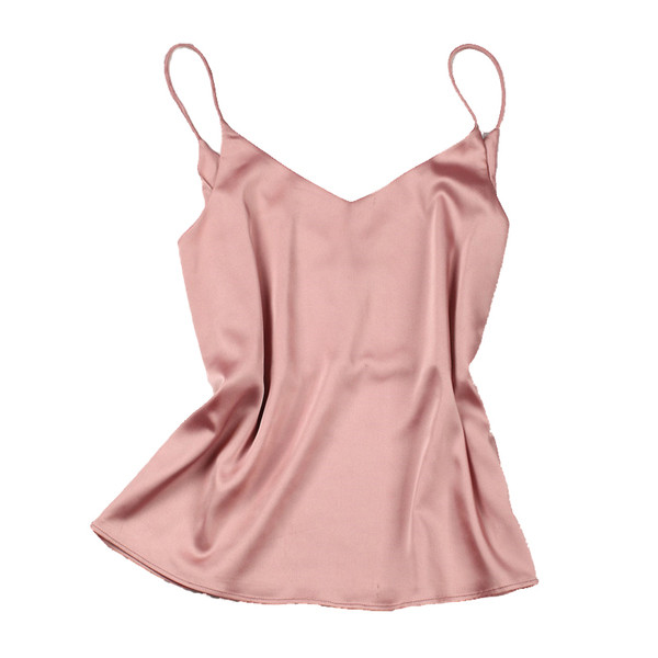 Maieu modern de damă din satin cu decolteu în V în mai multe culori