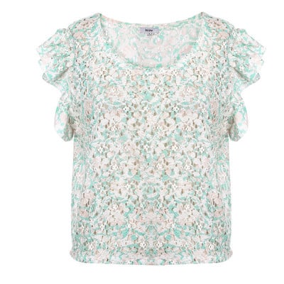 Tricou dama din dantela cu captuseala in mai multe culori