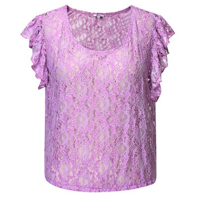 Tricou dama din dantela cu captuseala in mai multe culori