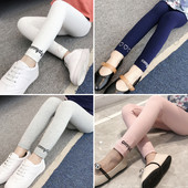 Jambiere copii pentru fete in mai multe culori cu broderie