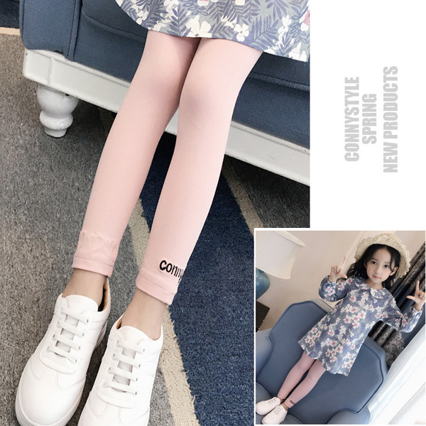 Jambiere copii pentru fete in mai multe culori cu broderie