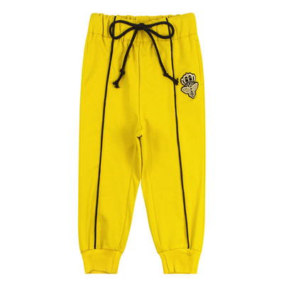 Pantaloni copii moderni pentru fete in doua culori cu broderie