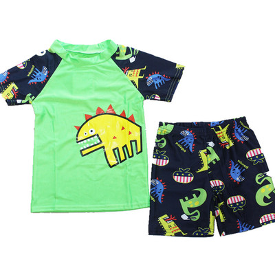 Costum de baie pentru copii cu dinozaur pentru băieți în două părți