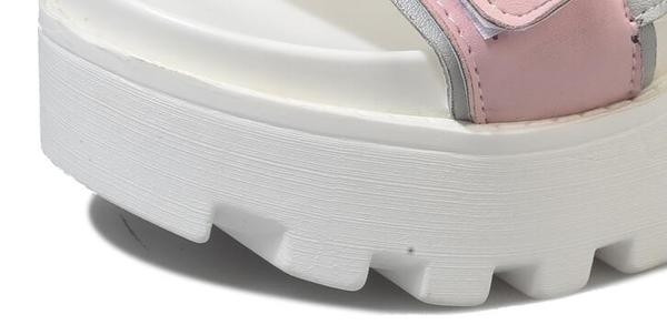 Sandale casual dama cu platforma si bretele late in doua culori