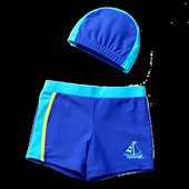 Costum de baie pentru baieti pentru copii in albastru