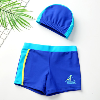 Costum de baie pentru baieti pentru copii in albastru