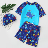 Παιδικό  μαγιό με εφαρμογή σε δύο χρώματα