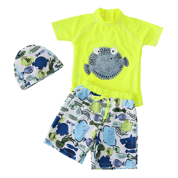 Παιδικό μαγιό σε δύο μέρη με δίχρωμη εφαρμογή