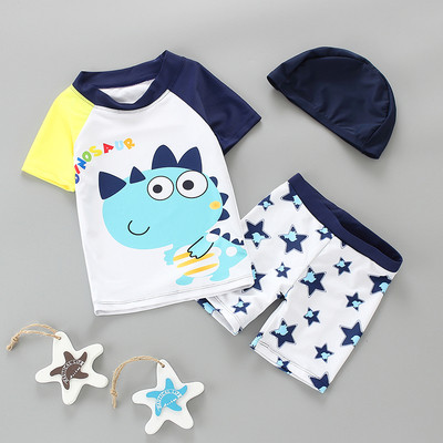 Costum de baie copii pentru baieti in trei parti in mai multe modele