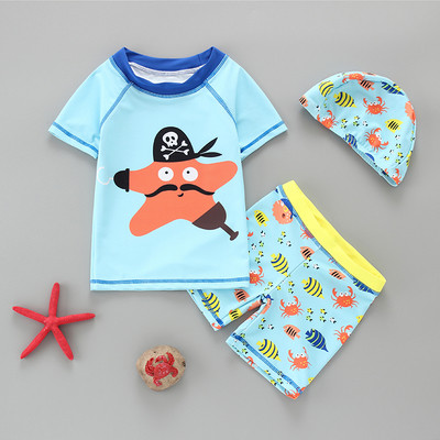 Costum de baie copii pentru baieti in trei parti in mai multe modele