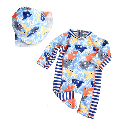 Costum de baie complet pentru copii pentru fete și băieți cu aplicație