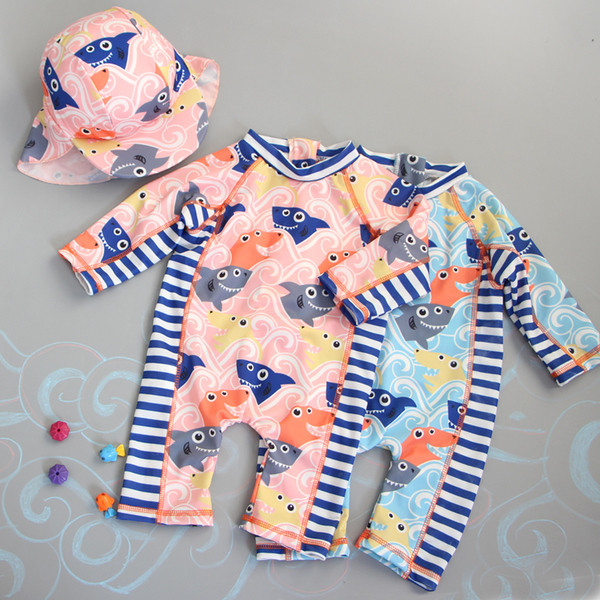 Costum de baie complet pentru copii pentru fete și băieți cu aplicație