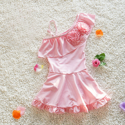 Παιδικό ολόσωμο μαγιό με floral μοτίβα σε δύο χρώματα