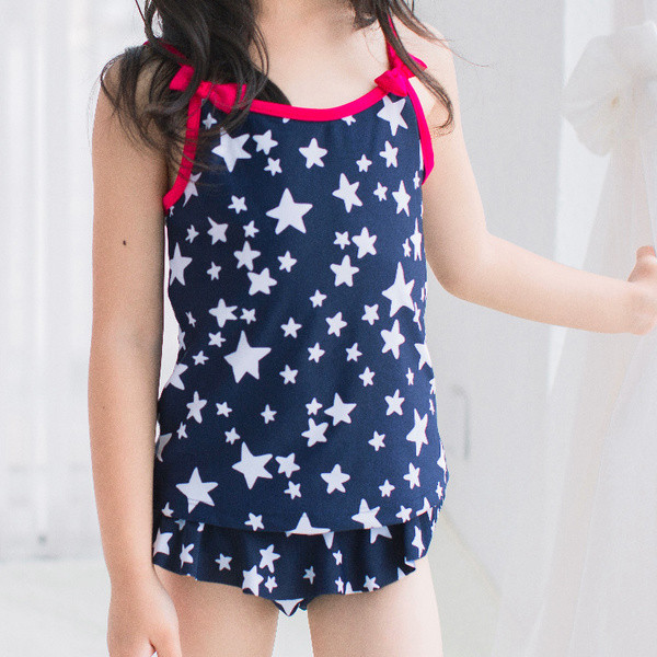 Παιδικό μαγιό με κορδέλα  από δύο μέρη