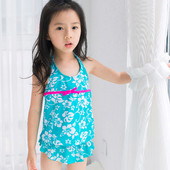 Costum de baie pentru copii din două părți cu motive florale