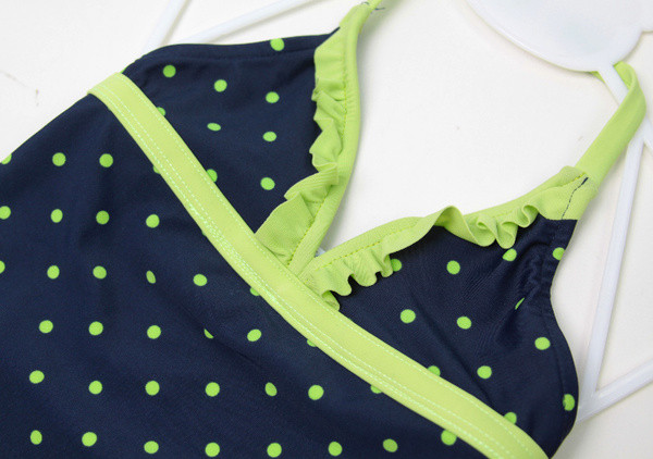 Costum de baie pentru copii în două părți cu puncte negre