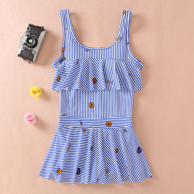 Цял бански за момичета в два цвята