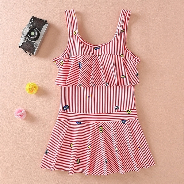 Цял бански за момичета в два цвята