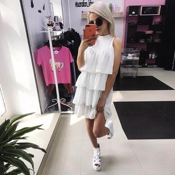 Κομψό γυναικείο φόρεμα για το το καλοκαίρι σε τρία χρώματα