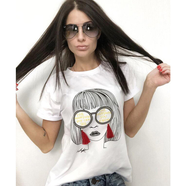 Tricou casual dama alb cu aplicatie