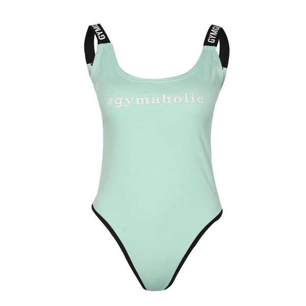 2018-as női teljes fürdőruha három színben felirattal és széles pántokkal