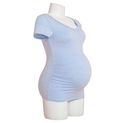 Tricou casual simplu cu decolteu în V în mai multe culori