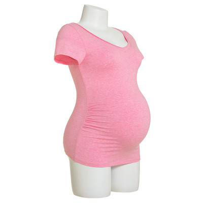 Tricou casual simplu cu decolteu în V în mai multe culori