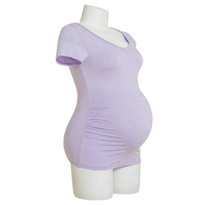 Tricou casual simplu cu decolteu în V în mai multe culori